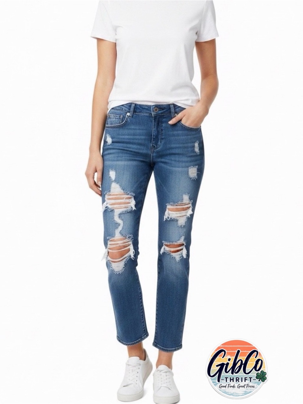 American Eagle Outfitters - Size 8 - Low Rise Artist Crop Stretch Jeans